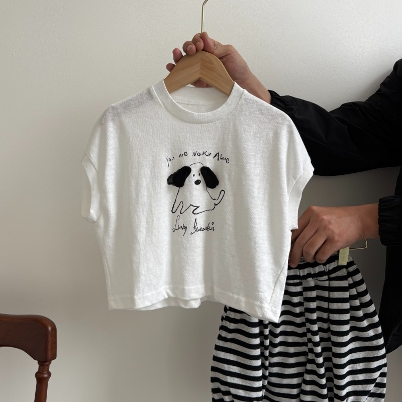 (Milema) Children's Summer Korean Style Unisex Cartoon Loose T-Shirt My025