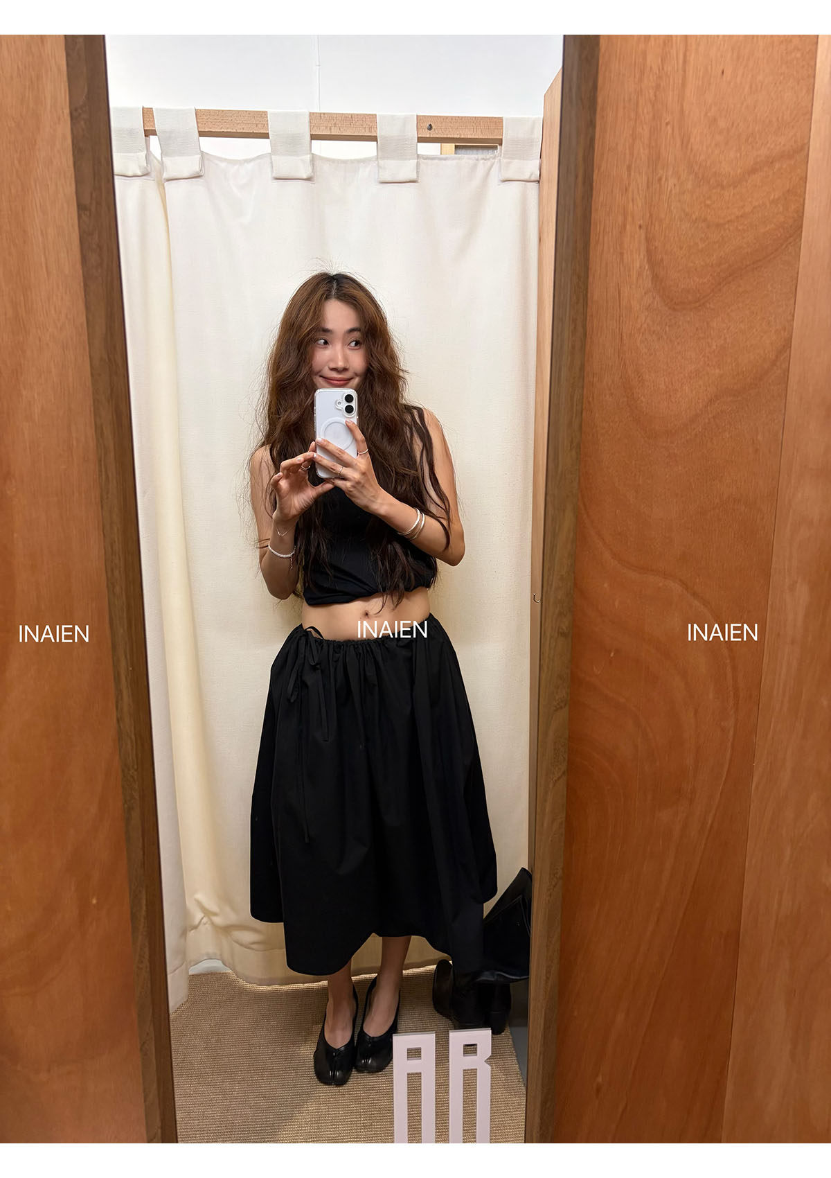 INAIEN笑笑家 "Вальс" уникальная красивая полуюбка скрывающая недостатки фигуры на весну 2026