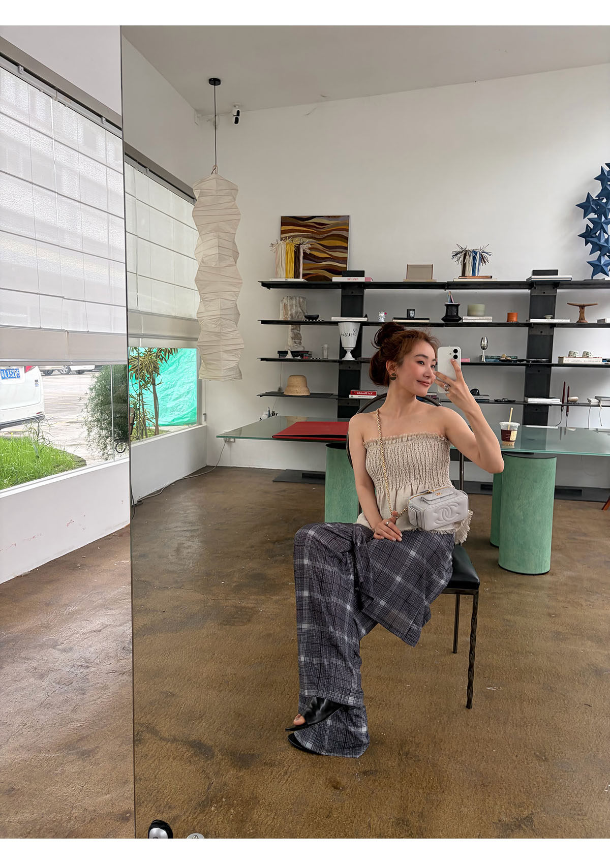 INAIEN笑笑家 "Манхэттен черная вуаль" плотная сетчатая устойчивая к складкам корректирующая деловая элегантная юбка-брюки из сетки