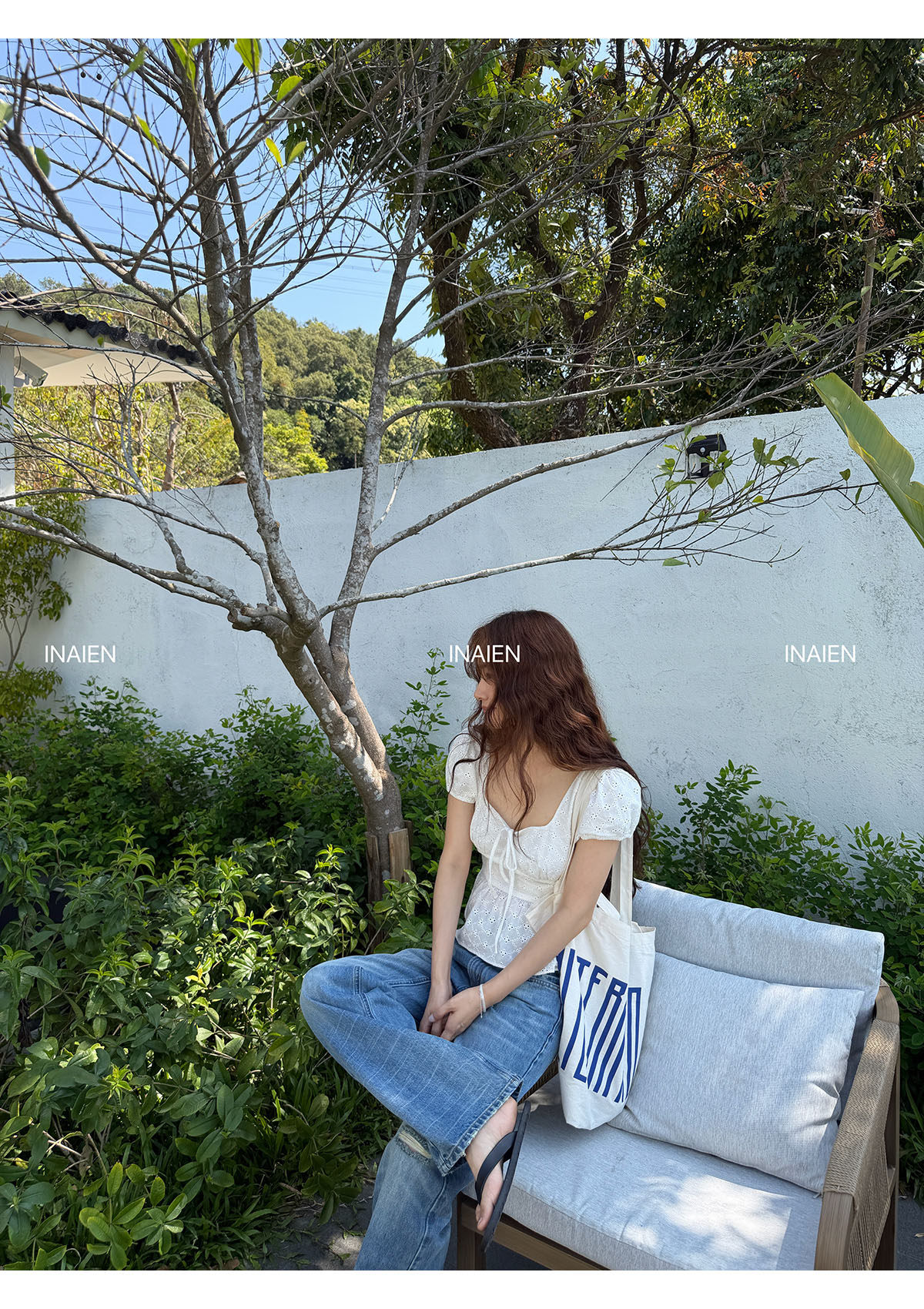 INAIEN26 ранняя весна "беглая принцесса" юбка с утяжкой на талии весна-лето