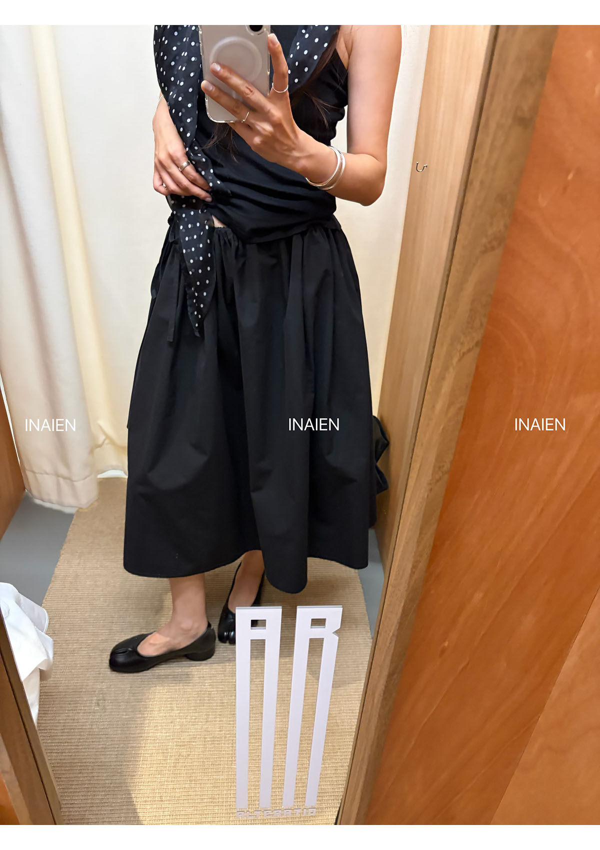 INAIEN笑笑家 "Вальс" уникальная красивая полуюбка скрывающая недостатки фигуры на весну 2026