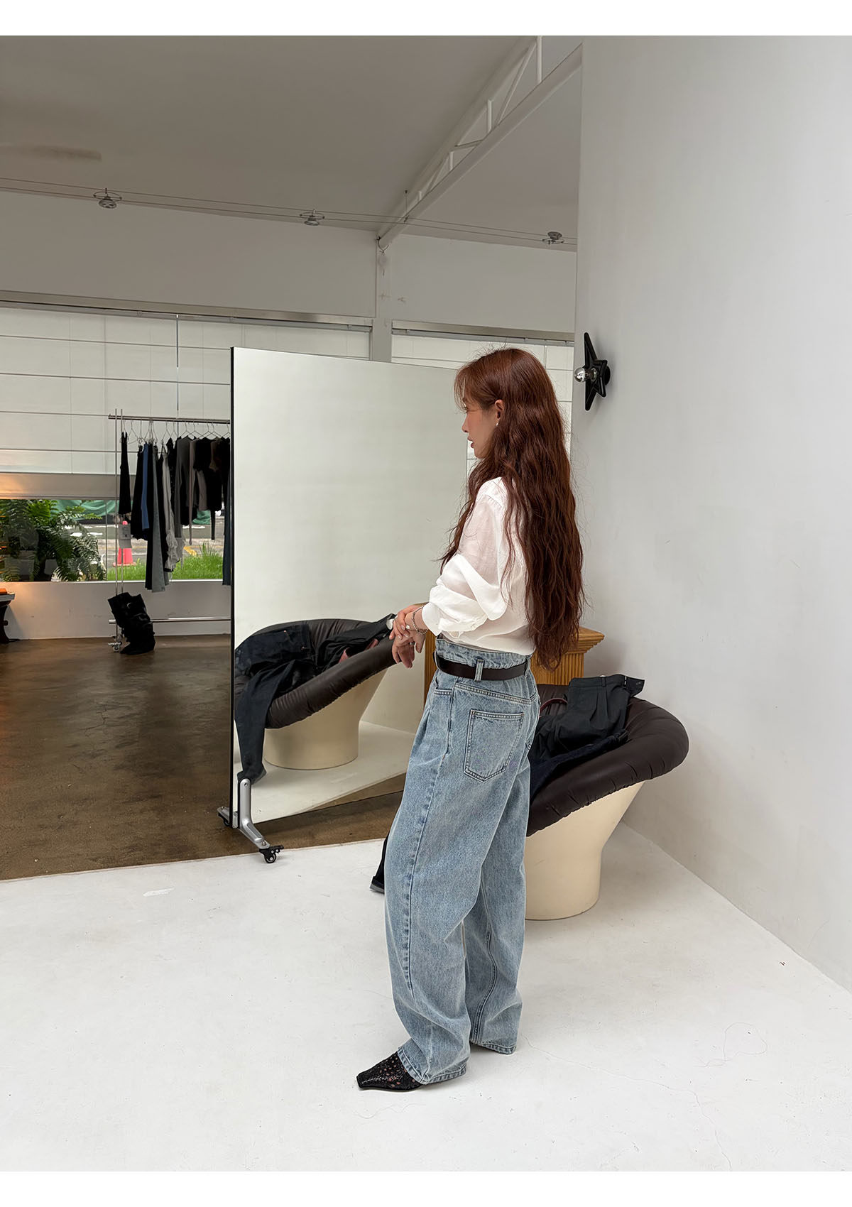 INAIEN笑笑家 "Белый лунный свет" рубашка из тенсела с длинными волокнами и искусственным шелком, стройнящая элегантная приталенная универсальная рубашка