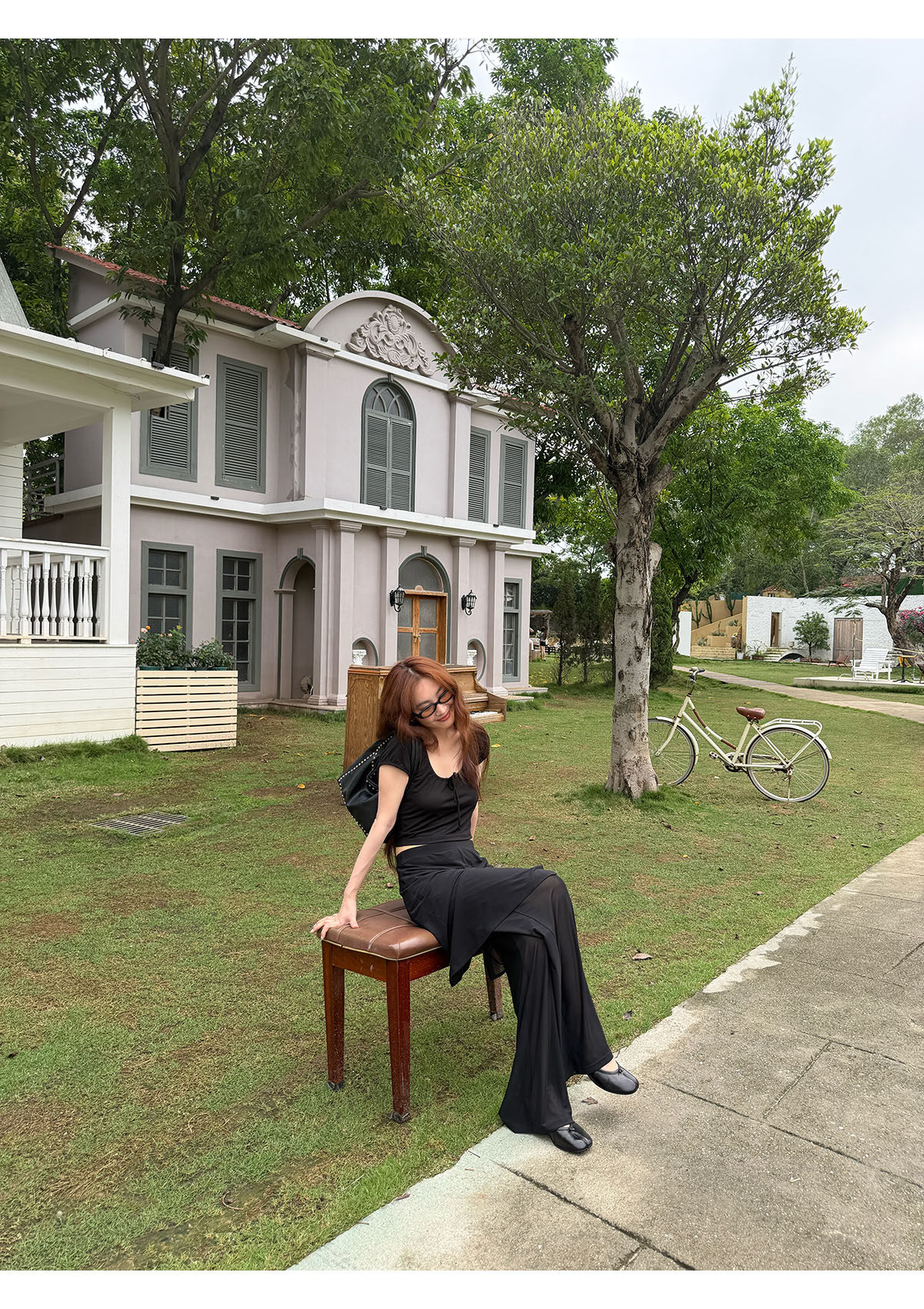 INAIEN笑笑家 "Манхэттен черная вуаль" плотная сетчатая устойчивая к складкам корректирующая деловая элегантная юбка-брюки из сетки