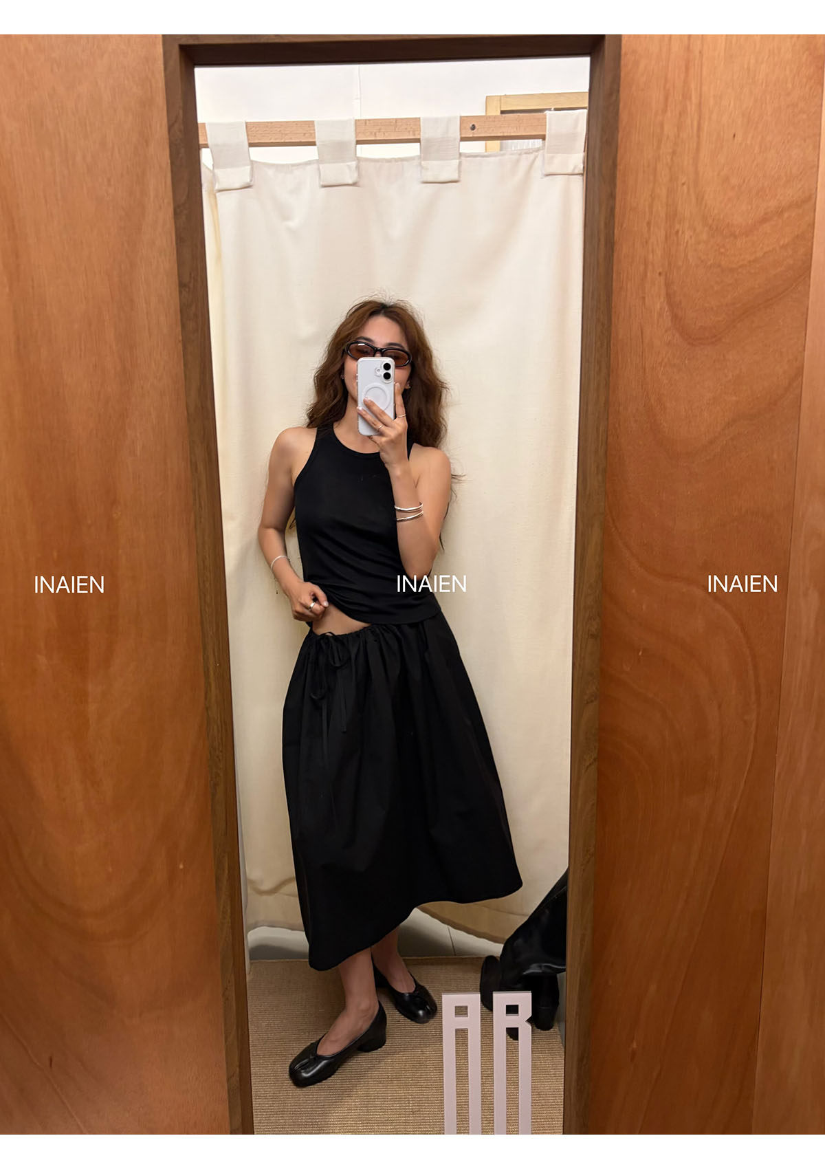 INAIEN笑笑家 "Вальс" уникальная красивая полуюбка скрывающая недостатки фигуры на весну 2026