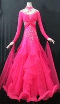 New hot selling modern dance dress performance Color Diamond big swing Waltz National Standard ballroom dance competition costume adult female