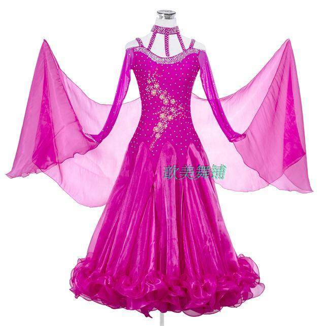 National Standard Performance Competition Suits Morden Waltz Dance Dresses Big Swing Dress With Dress New Dress Rehearsal Dress-Taobao