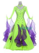 New international dance dress modern dance dress ballroom dance competition performance long sleeve big skirt dress hot sale