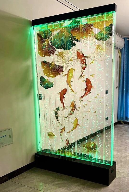 Декорации водные 水字画款风定制客餐厅玄关卫生间半墙水网红隔断泡