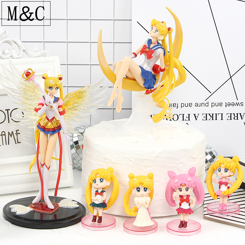 Baking Cake Decoration Beauty Less Female Warrior Water Ice Moon Model Doll Swing Piece Girl Birthday Party Dress