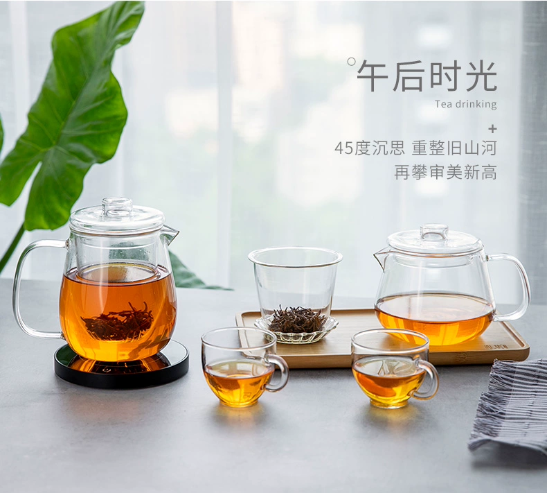 Trà Aji thả nước thả nhẹ nồi rỗng thủy tinh chịu nhiệt bong bóng ấm trà đơn giản nhà sản xuất trà văn phòng nhà tách trà - Trà sứ