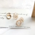Ngọt bưởi TY kết cấu kim loại mùa xuân đặt vòng lạnh gió chéo vòng tròn khớp nối phụ kiện khóa KE7009 - Nhẫn nhẫn cặp pnj Nhẫn