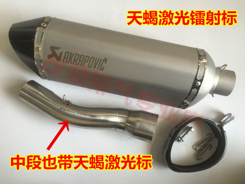 Suitable for Yamaba FZ1 FZ8 modified Scorpio exhaust pipe FZ1N modified exhaust Scorpio laser mark