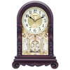 New Chinese-Style Desk Clock, Creative Time-Telling Clock, Luxurious Living Room European-Style Retro Home-Use Antique-Style Tabletop Swing Clock, Silent