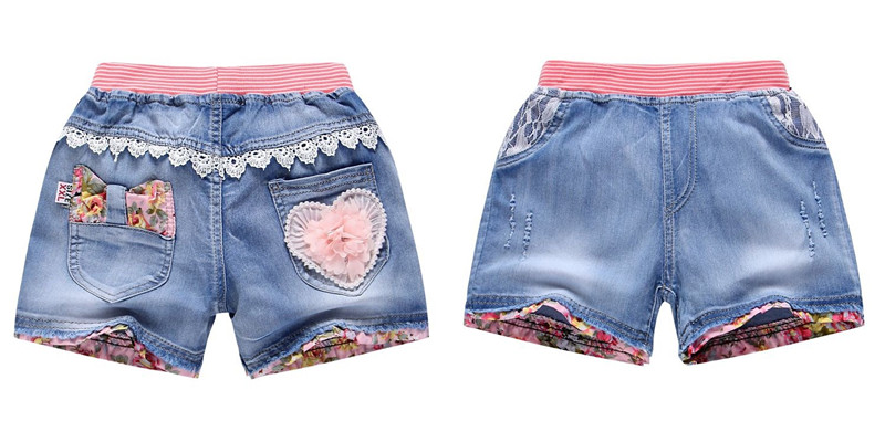 Trai quần short denim 2018 trẻ em mới của quần áo cô gái mùa hè bé năm quần quần trẻ em phần mỏng 3-12 tuổi