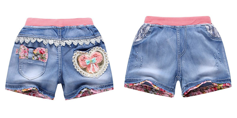 Trai quần short denim 2018 trẻ em mới của quần áo cô gái mùa hè bé năm quần quần trẻ em phần mỏng 3-12 tuổi