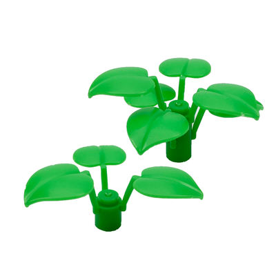 Compatible with 6255 small particle building blocks, clover, broad-leaved grass, peach leaf MOC garden green plant shape assembly