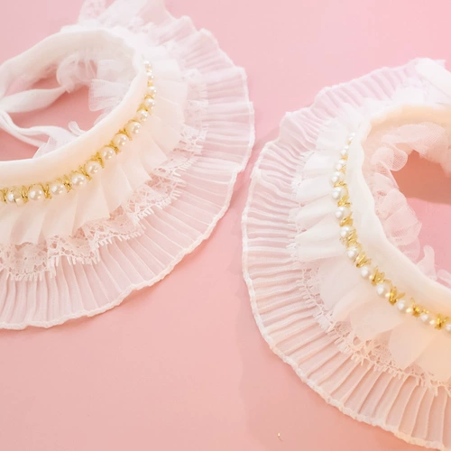 Цветной кружевной белый шарф, чокер, аксессуар, слюнявчик, нагрудник