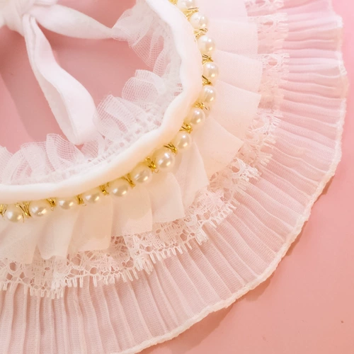 Цветной кружевной белый шарф, чокер, аксессуар, слюнявчик, нагрудник