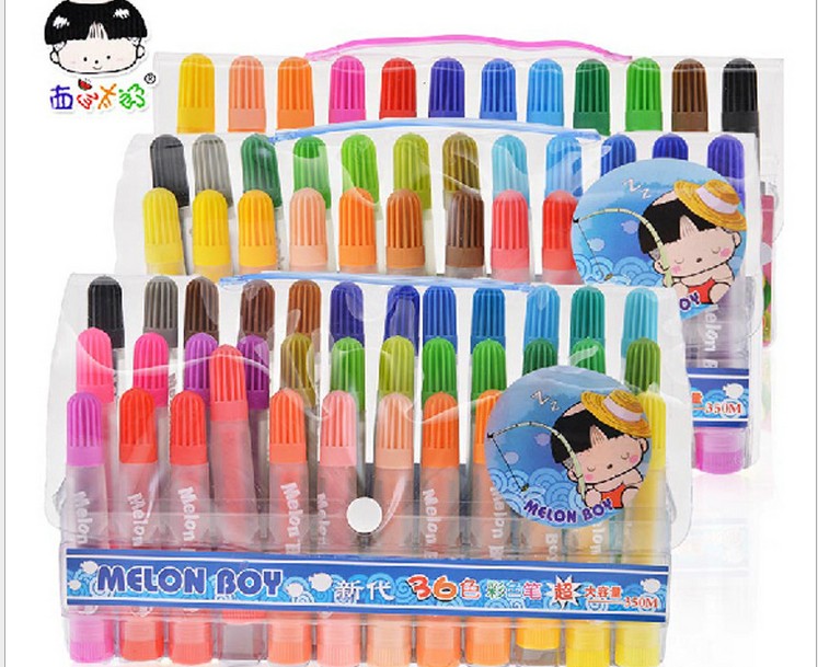 Watermelon Taro 36 Color Watercolor Pen Bagged Children Painting Stroke Drawing Special 12 Color 24 Color Pen