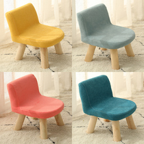 Household small stool low stool baby backrest small chair net mahogany stool creative modern simple Children solid wood bench