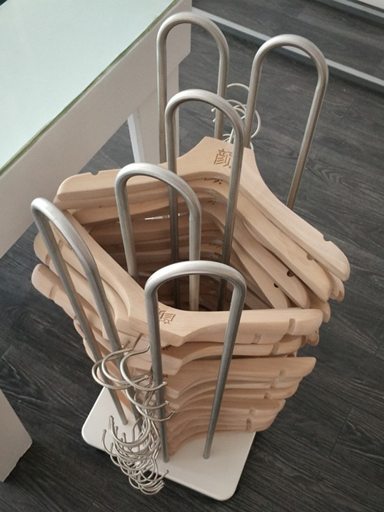 Hanger storage shelf Clothing store with finishing shelf artifact Movable gold stainless steel shelf shelf for clothes racks