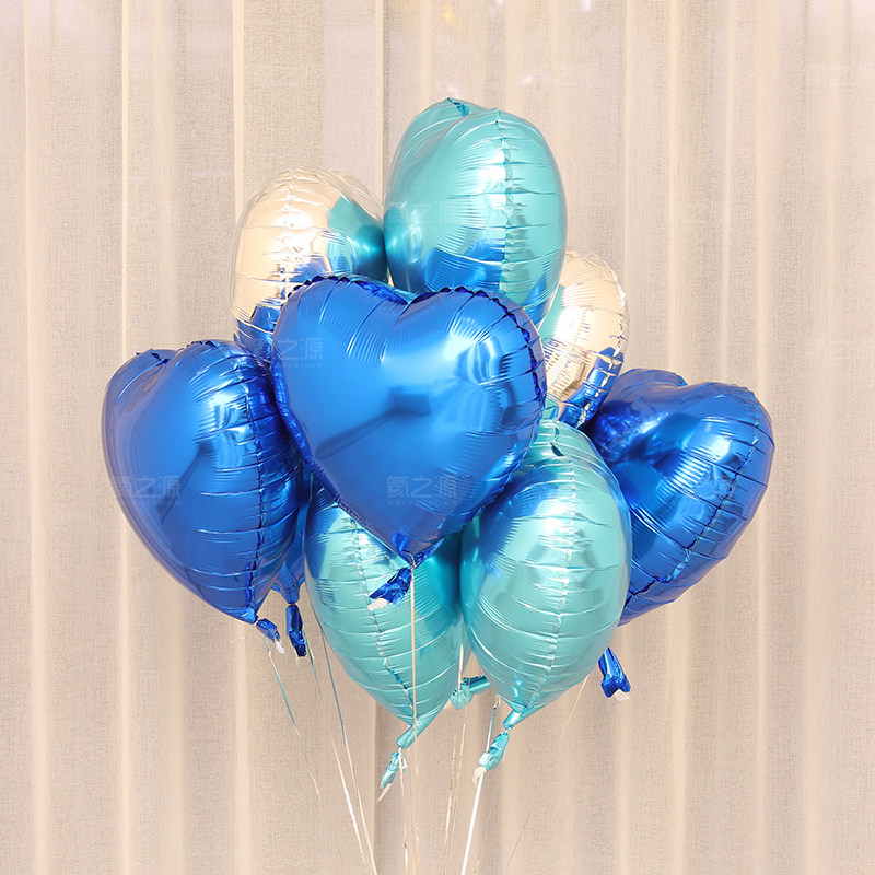 18 inch loving shaped aluminum foil balloon floating air ball quality automatic seal