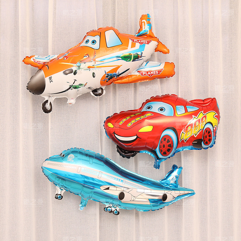 Cartoon McQueen Aluminum Balloon Car Story Plane Aluminum Foil Balloon Birthday Cartoon Toy Balloon
