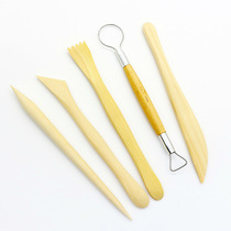 Wood Pottery Tools 5 Pieces Soft Pottery Diy Tool Pottery Clay Clay Plastic Sculpture Tool Suit Pottery Clay Knife