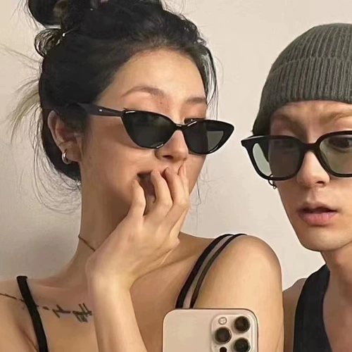 Солнцезащитные очки, коллекция 2023, кошачий глаз, простой и элегантный дизайн, премиум класс, яркий броский стиль, европейский стиль