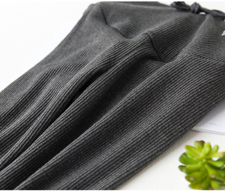 Bà bầu cỡ lớn quần legging mùa thu đông cộng với quần nhung cho bà bầu dạ dày nâng chân quần dài quần bầu ống rộng