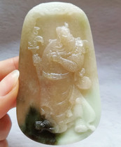 Guan Gong Pendant Natural Nanyang Dushan Jade Cai Guan Gong Wu Wealth God Jade Big Brand Single Jade Pendant with certificate