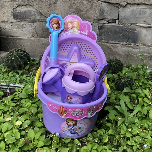 Дисней, пляжная игрушка, комплект, ведро, лопата, японский чайник для игры с песком, песочные часы