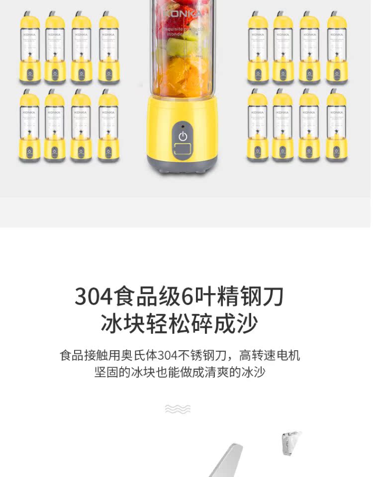 Máy ép trái cây cầm tay Konka / KONKA KJ-60U02 dành cho sinh viên - Máy ép trái cây may xay sinh to