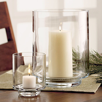  Simple modern candlestick glass candlestick transparent Nordic glass candle cup Wedding desktop decoration model room