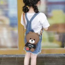 ~ 2021 New Childrens shoulder bag Love Bear Fashion Girls Small Bag Cute Baby Princess Shoulder Bag