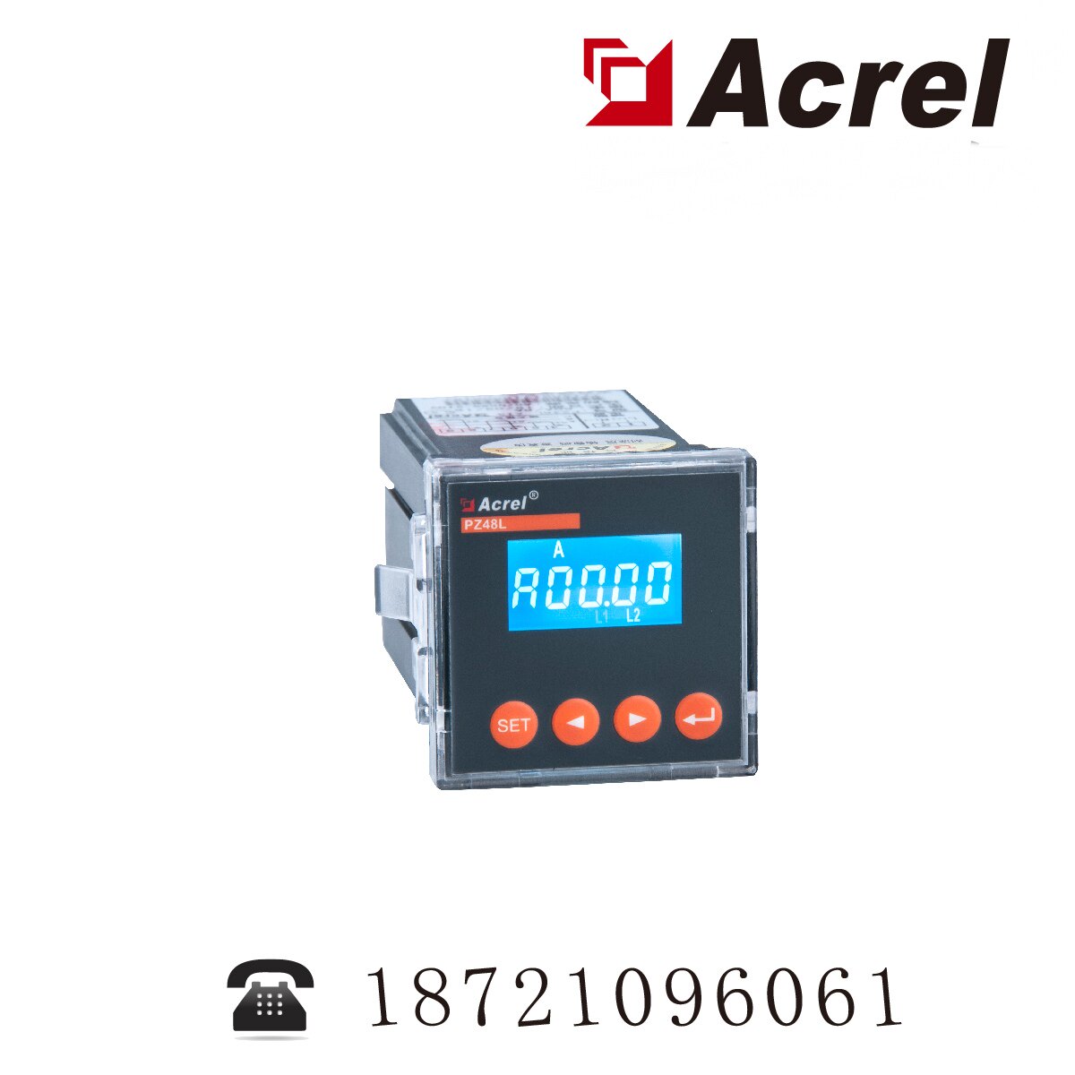 Ancori Electric PZ48L-AI3 liquid crystal LCD display three-phase AC current flow table via transformer 5A input