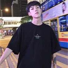 五分袖T恤男学生韩版宽松百搭原宿风
