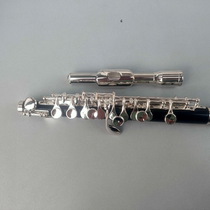 Silver-plated piccolo C-tuned tube body ABS resin tube body white copper buttons silver head bakelite mouthpiece for beginners to play