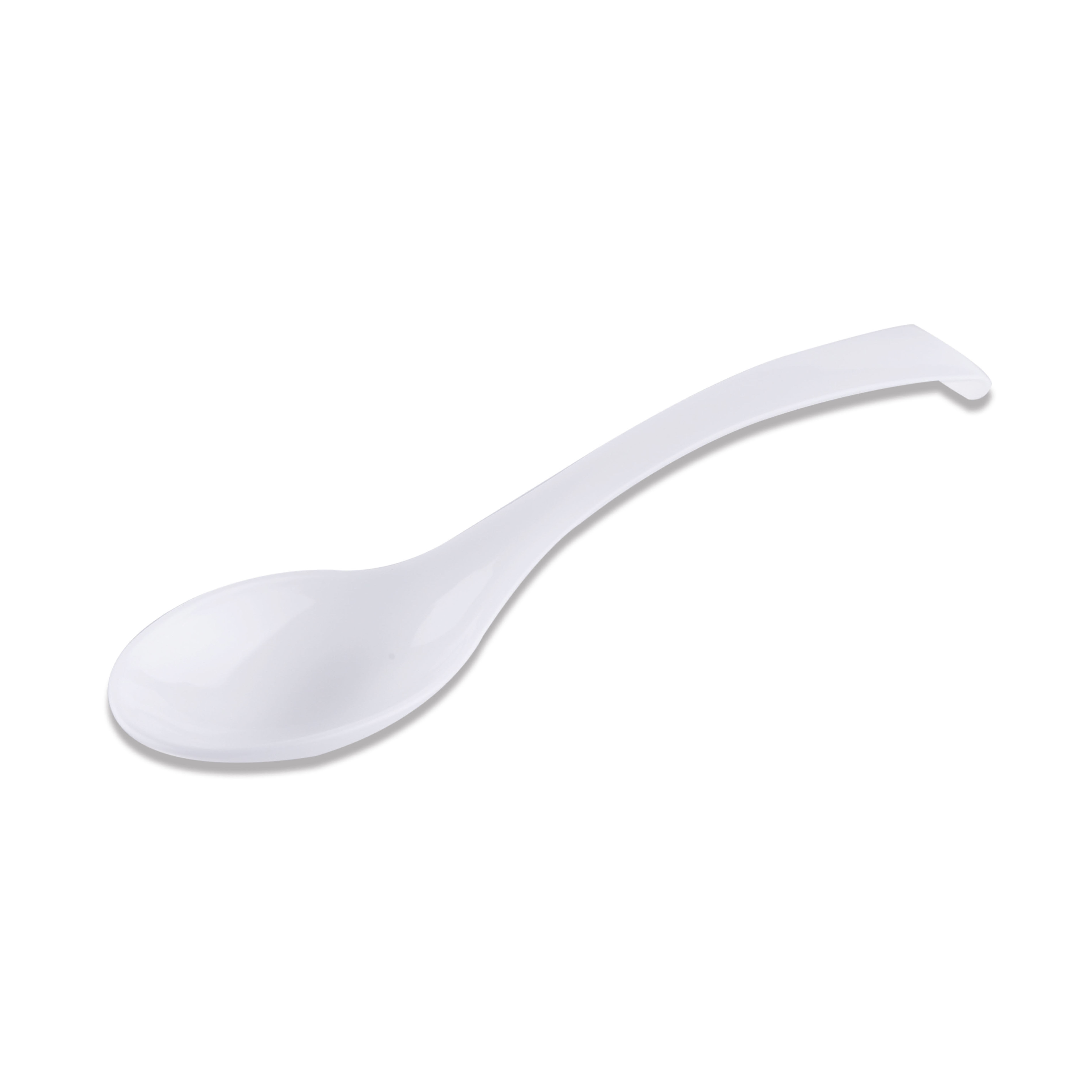 Prison Detention Center Psychiatric Psychological Rehabilitation Hospital Parkinson's Safety Bendable Soft Handle Plastic Spoon White