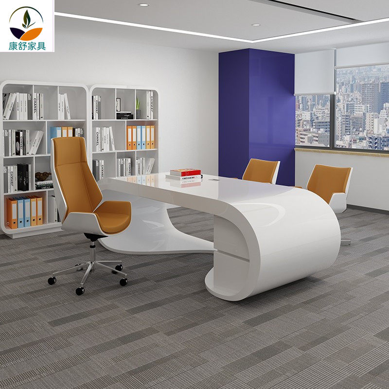 Desk simple modern white paint medical beauty consultation table creative beauty salon negotiation table boss table and chair combination