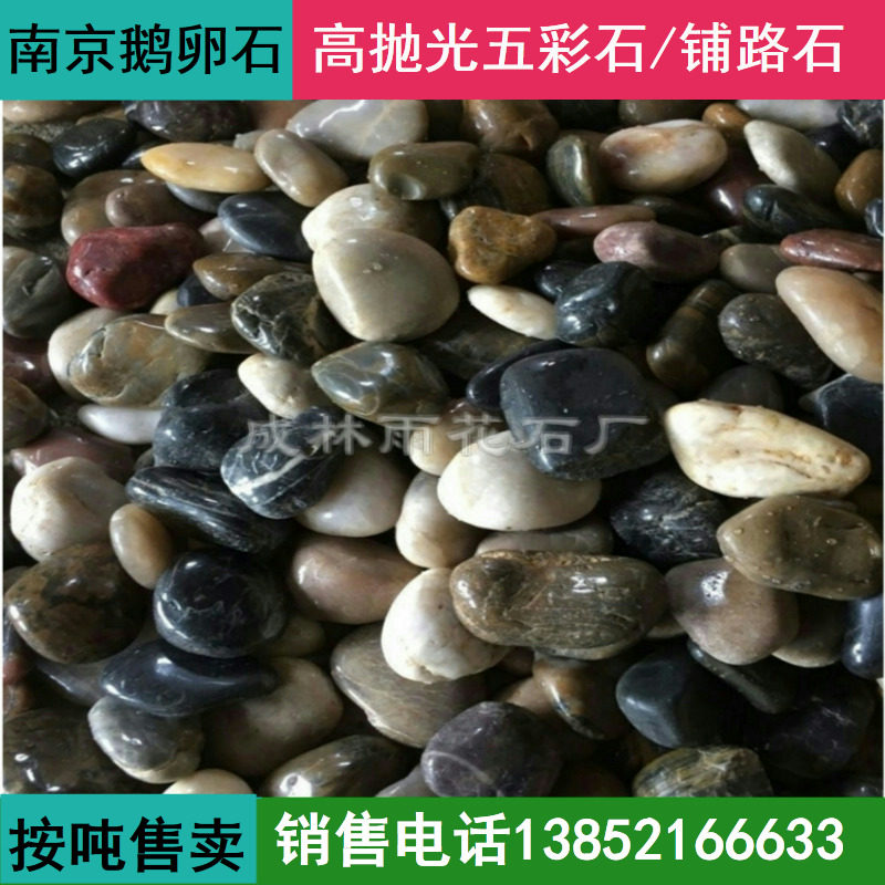 Nanjing High Polished Pebble Rainforest Stone Park Plaza Paved Stone Decorated Stone Wash Wash Mining Factory Direct Selling
