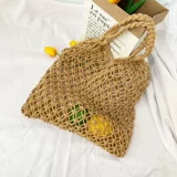 Брендовая соломенная пляжная летняя сумка