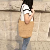 Пляжная соломенная сумка на одно плечо