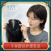 13*14 very thin breathable Swiss Net straight hair real hair replacement film middle-aged and elderly mother wig real hair Silk