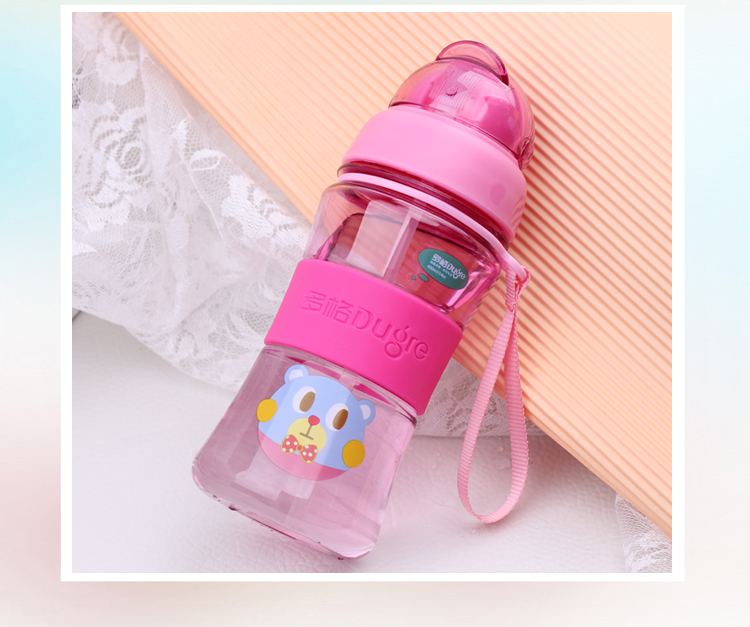 Trẻ em cốc sippy ly thả-proof mẫu giáo sinh viên với dây đai Ấm Đun Nước trẻ em chai nước bé cốc cốc nhựa