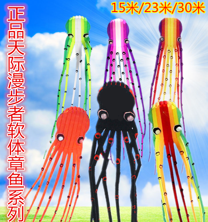 Skywalker software kite 15 m 23 m 30 m octopus squid black Rafa Laurenma ball soft kite