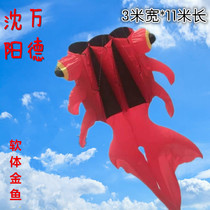 Custom soft kite goldfish kite umbrella cloth Soft super breeze kite Three-dimensional kite