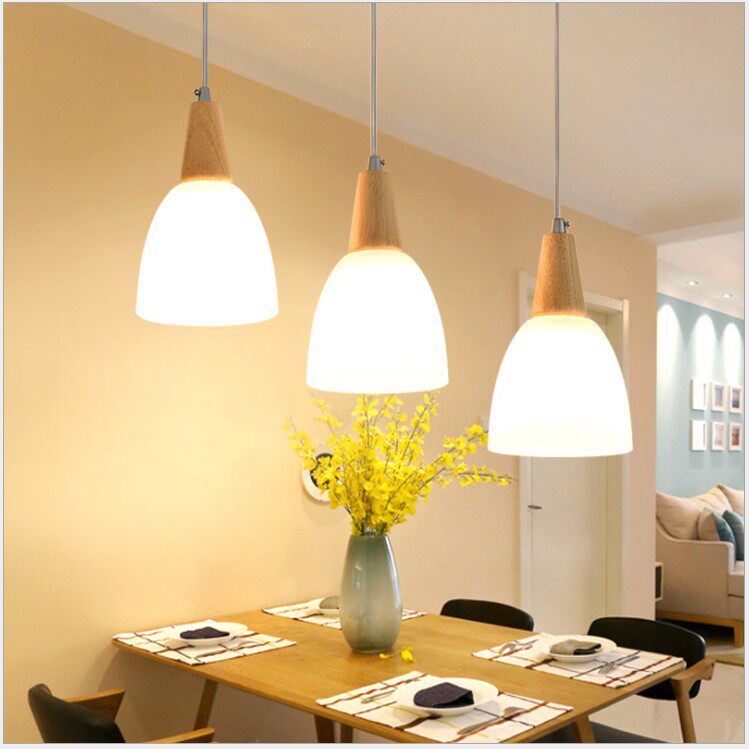 National Nordic Restaurant Chandra Three-headed Simple Modern LED Lighting Restaurant Lighting Hanging