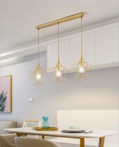 Chongqing main city bag installation Nordic five-pointed star restaurant wrought star chandelier simple lighting fixtures
