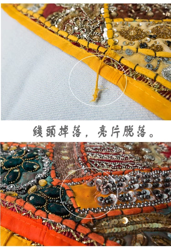Ấn Độ và Nepal handmade cửa đính cườm thêu cũ sequins thêu thêu gối đệm sofa đệm gối - Trở lại đệm / Bolsters gối mền 2 trong 1